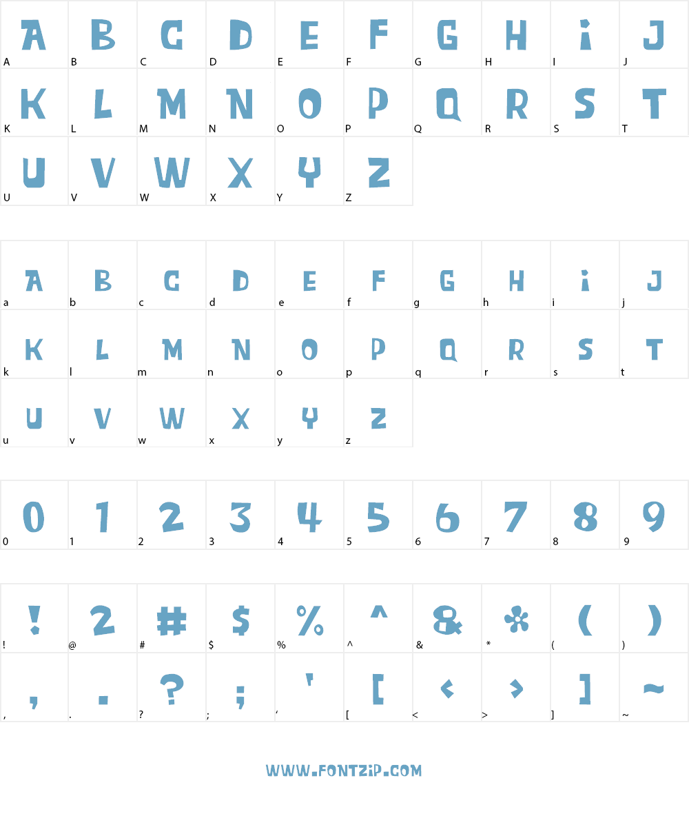 Blob Spongey Font Character