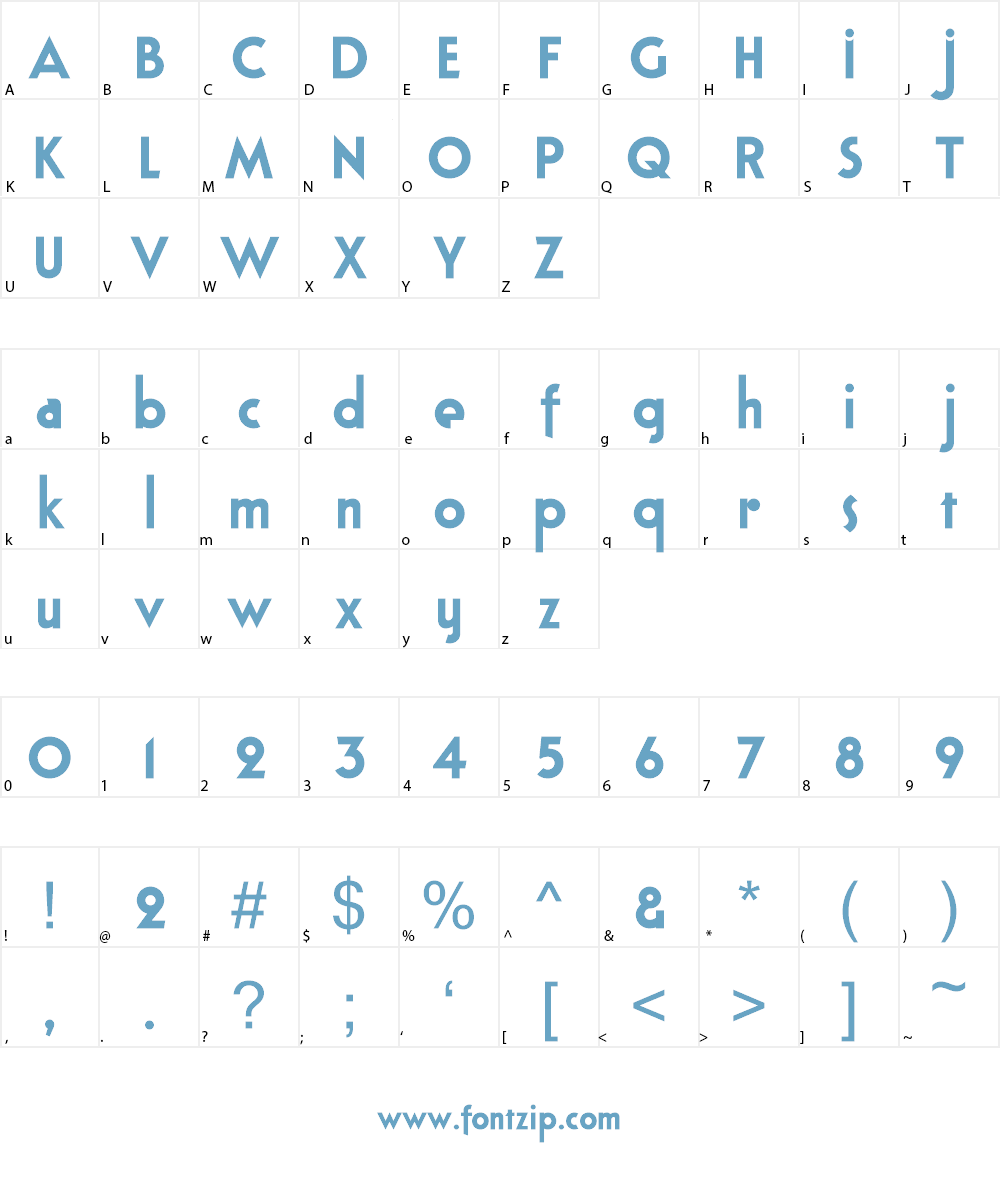 Bloxhall Sample Font Character