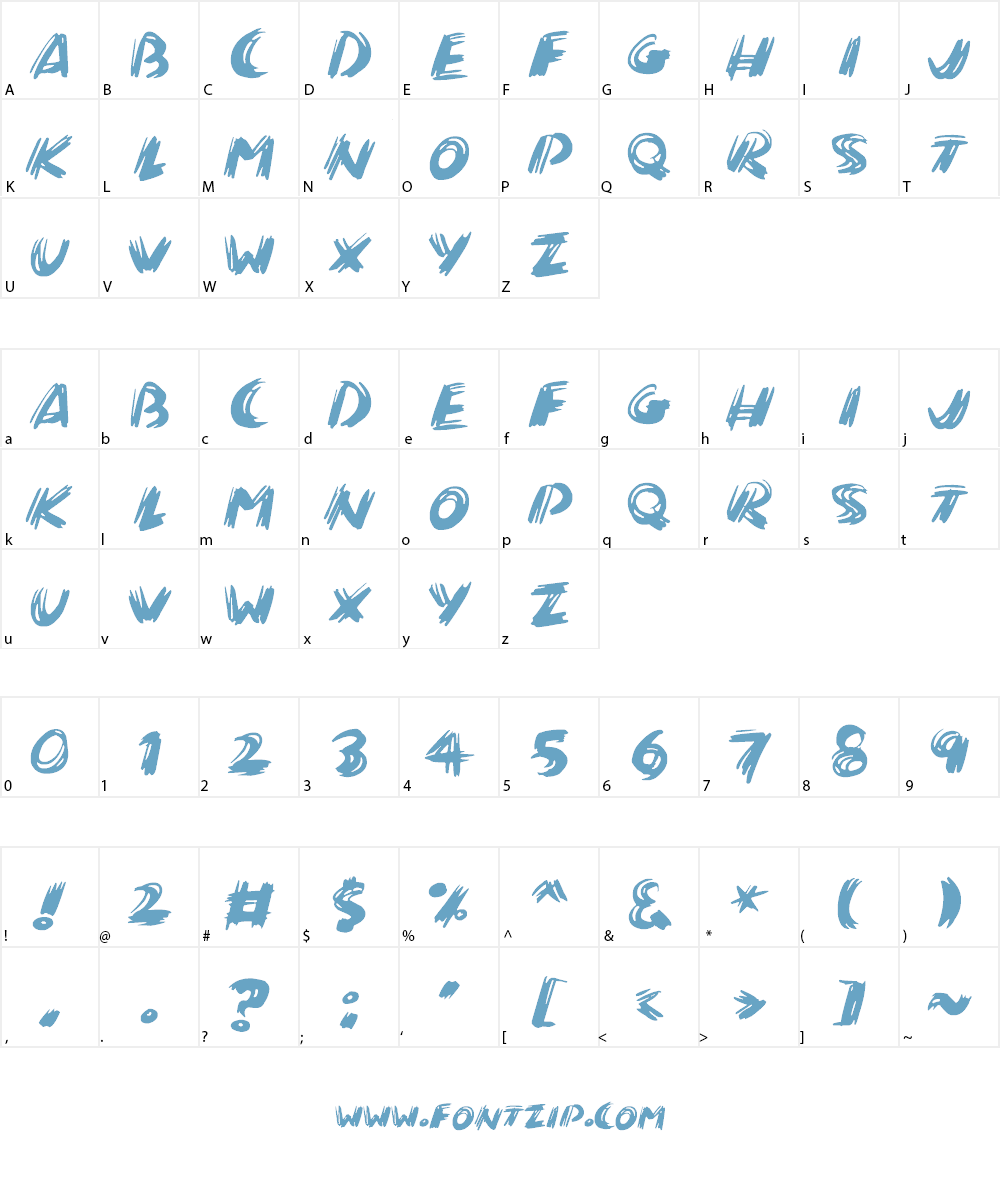 Brushalot Font Character