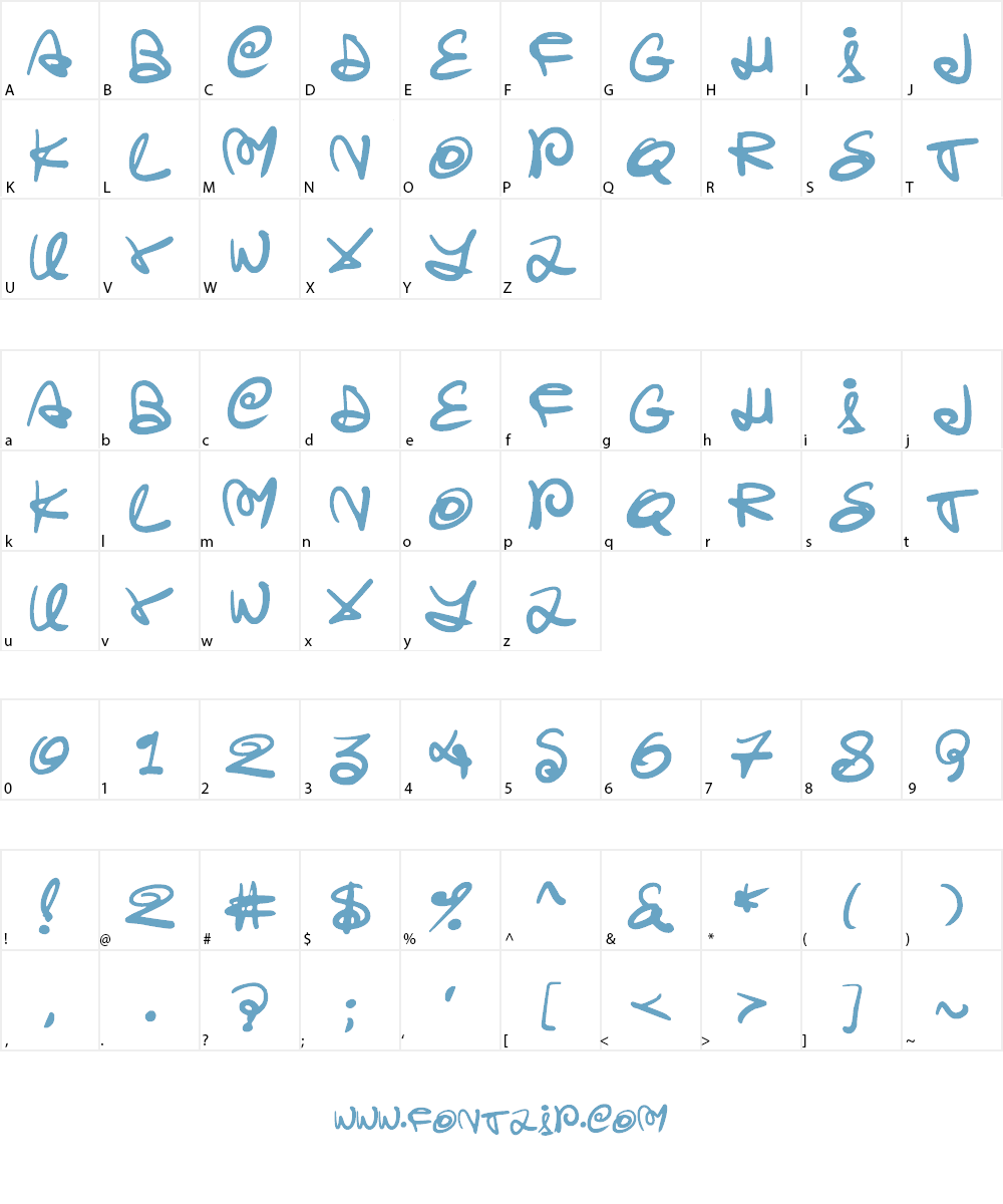 Swirlstory Font Character