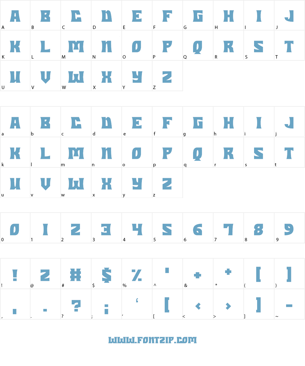 Dungeons Font Character