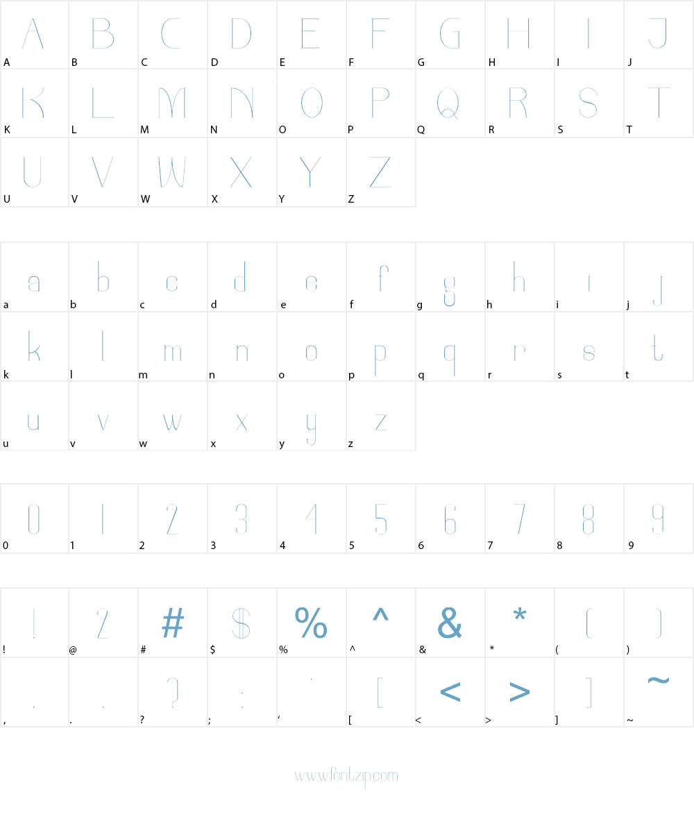 PARINOCK Font Character