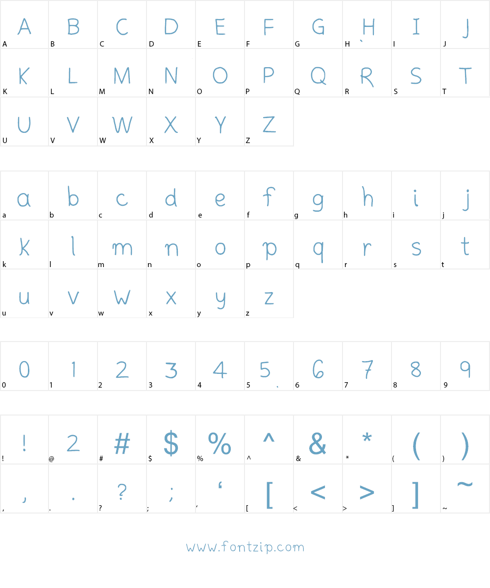 Simplehandwritting Font Character