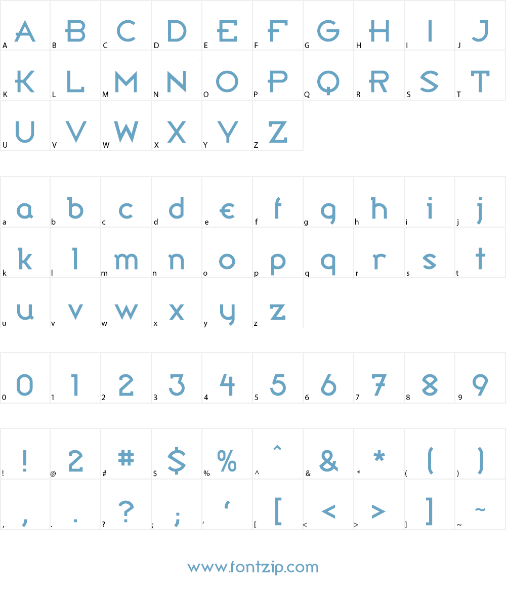 Broadband Font Character