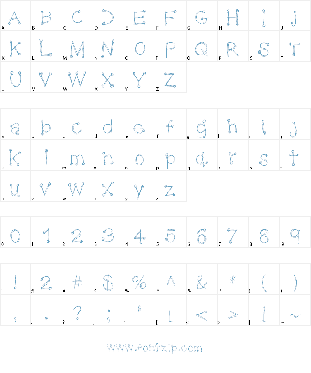 YBByThePool Font Character