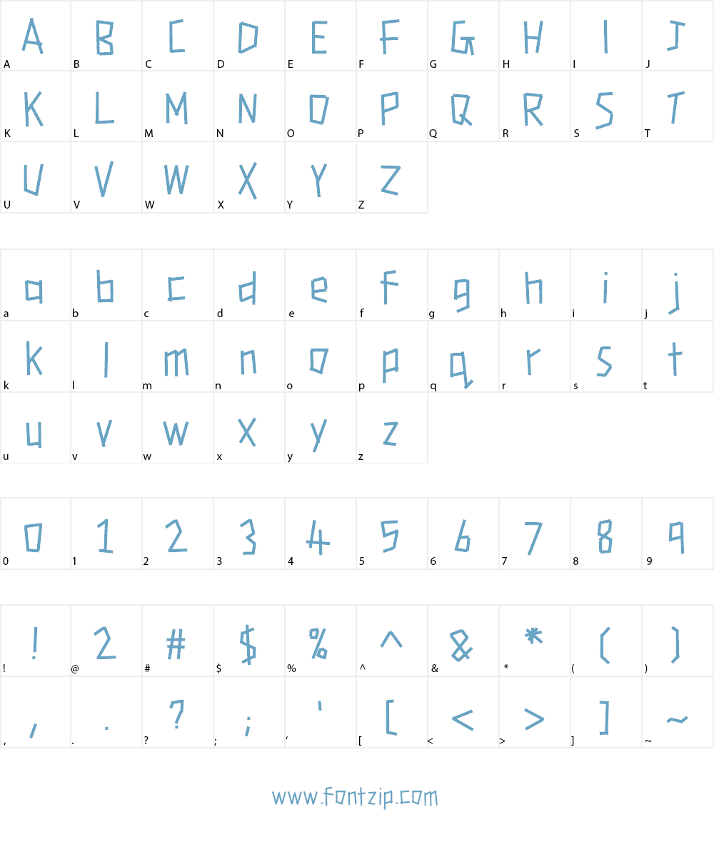 YBDoTheRobot Font Character