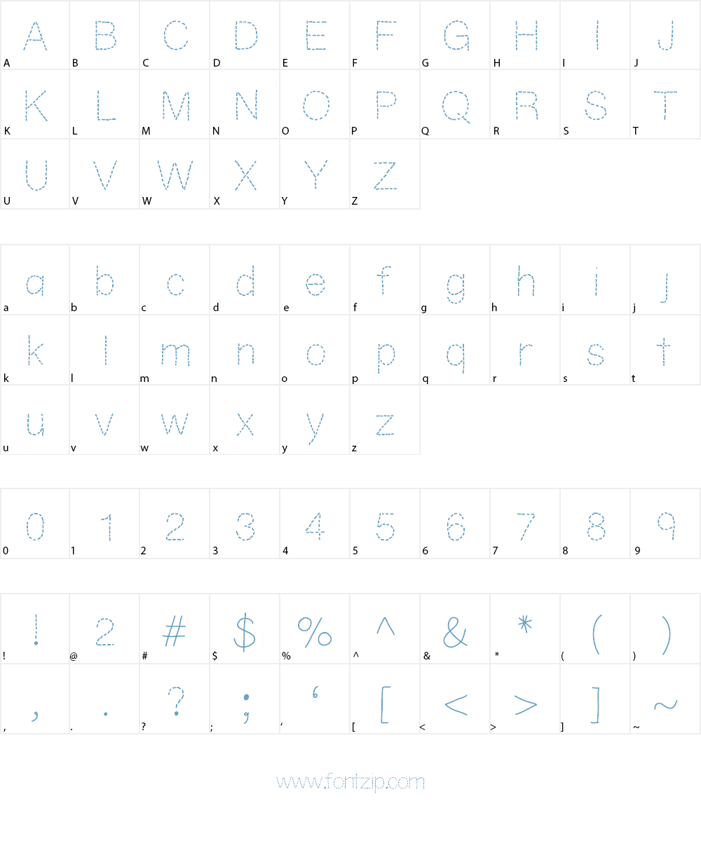YBShadowTracer Font Character