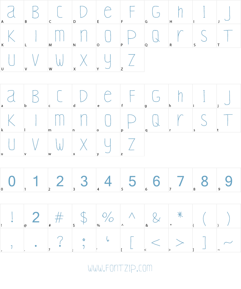 YBSilverLining Font Character
