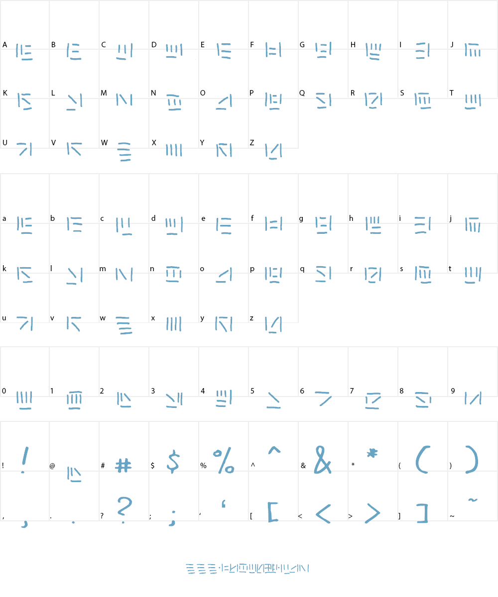 mannagraph Font Character