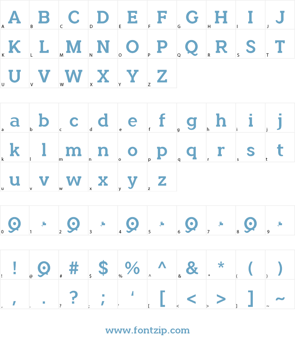 Quotus Bold Font Character