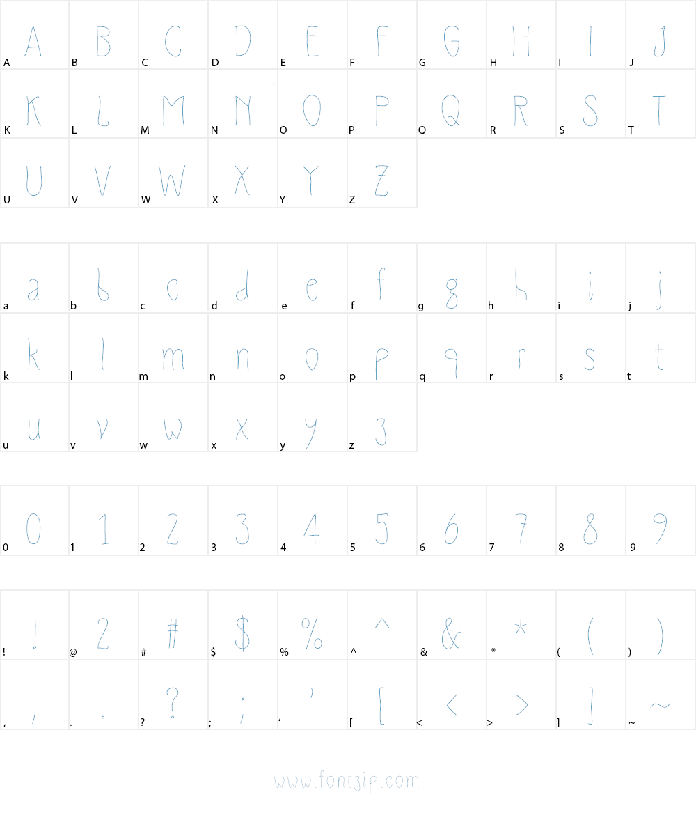Slimamif Font Character
