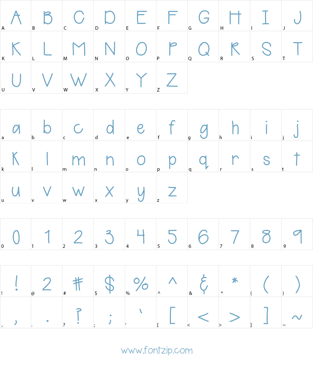 YBMangoFruitCocktail Font Character