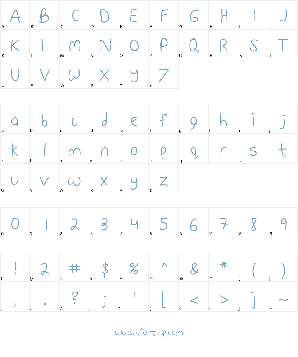 YBStrawberrySoftServe Font Character