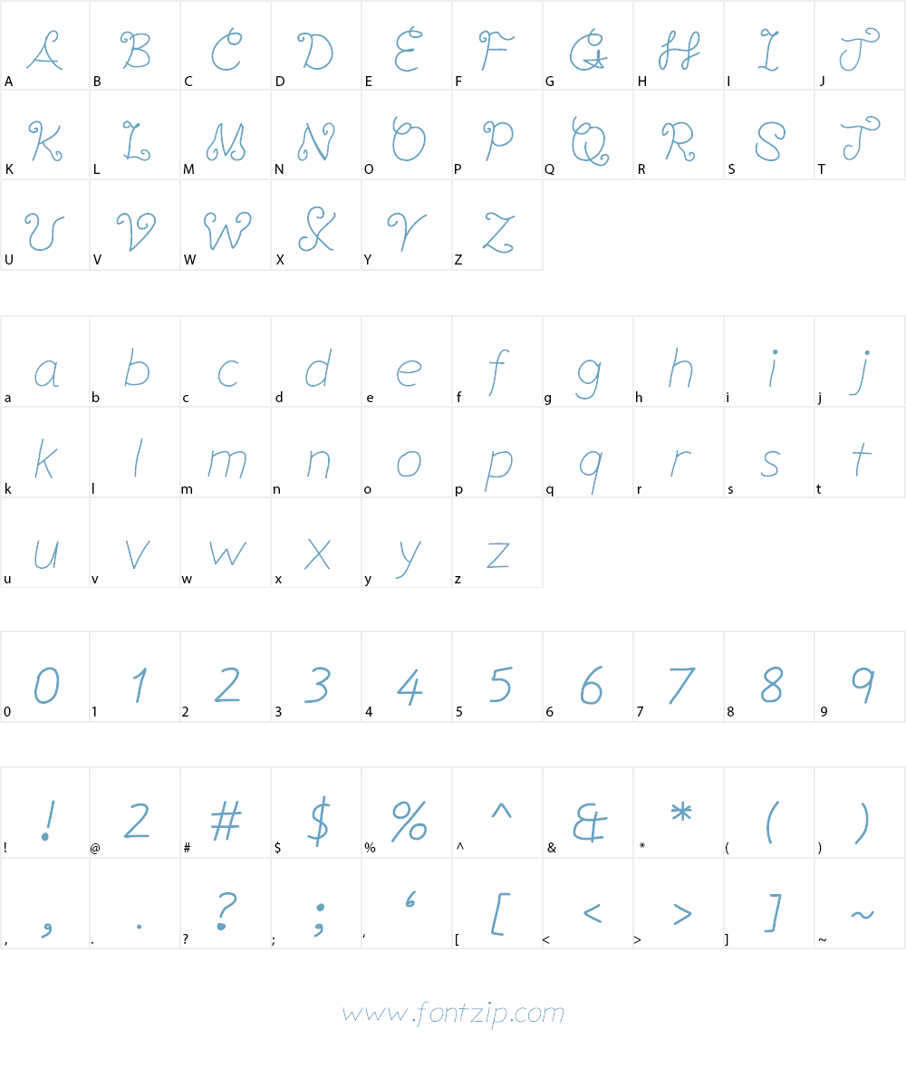 YBTheChosenOne Font Character