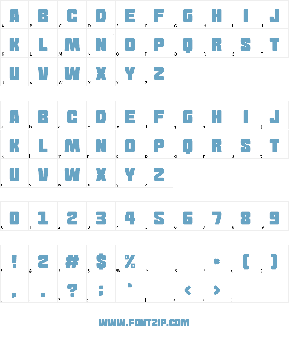 Goma Block Font Character