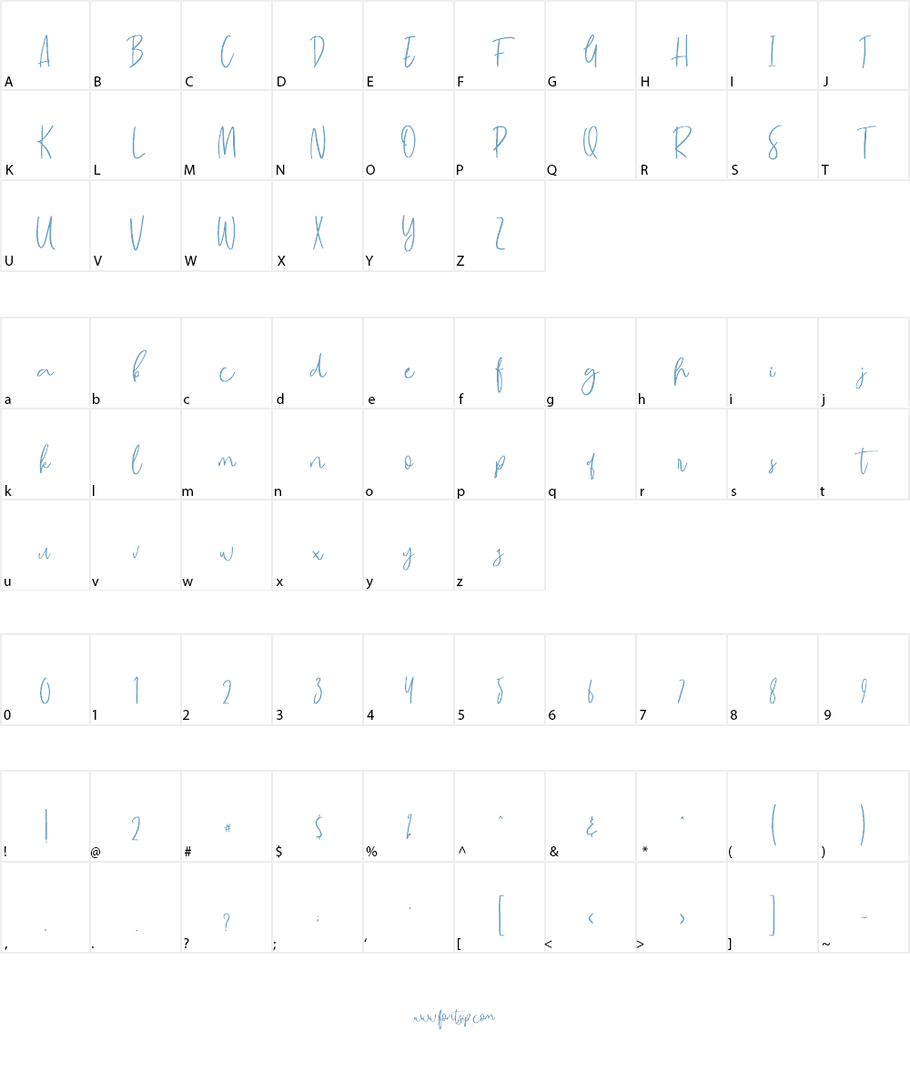 Madeleine Demo Font Character