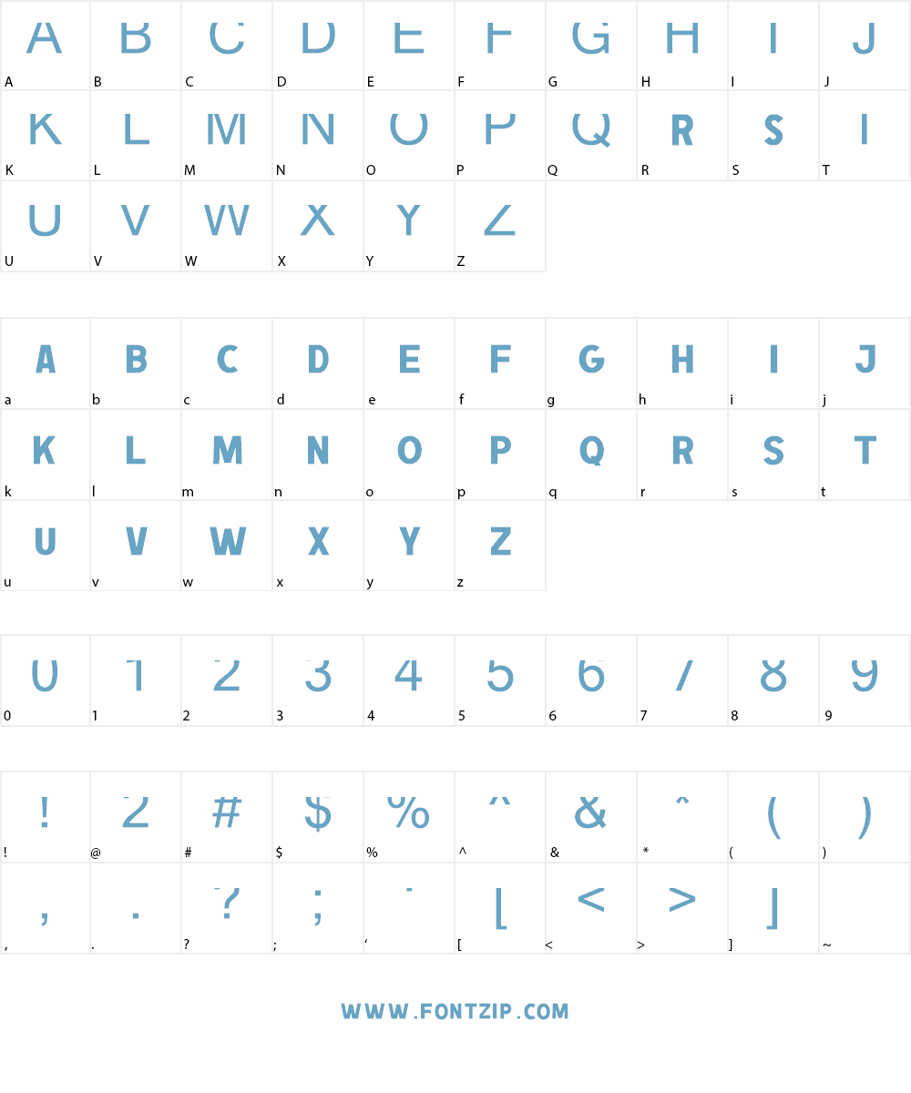 Ride Slow DEMO Font Character