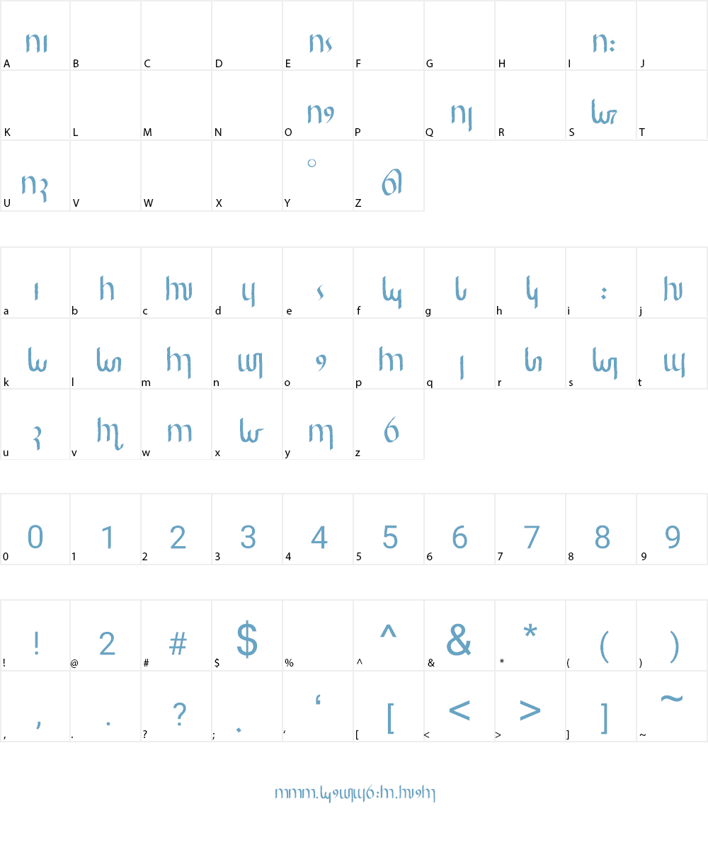Asali Font Character