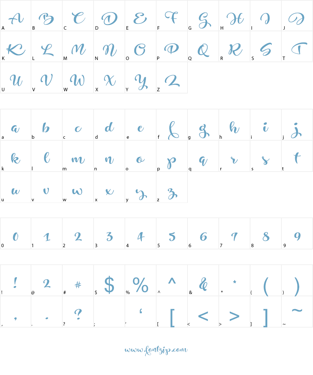 Just Be Demo Font Character