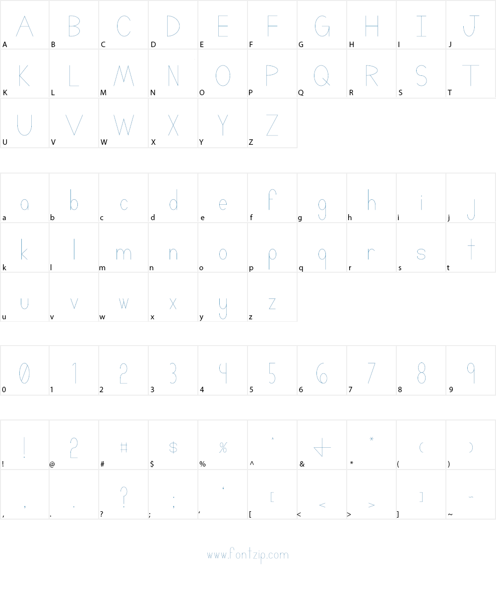 Pricisia Font Character