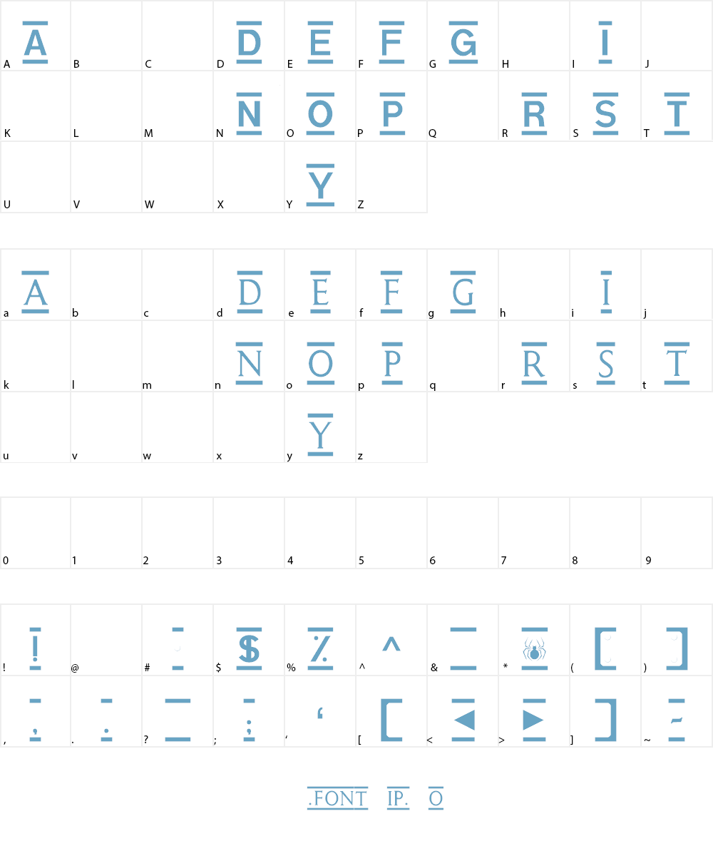 SIGNPOST Font Character