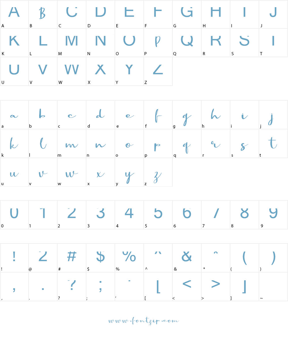 Best Part DEMO Font Character