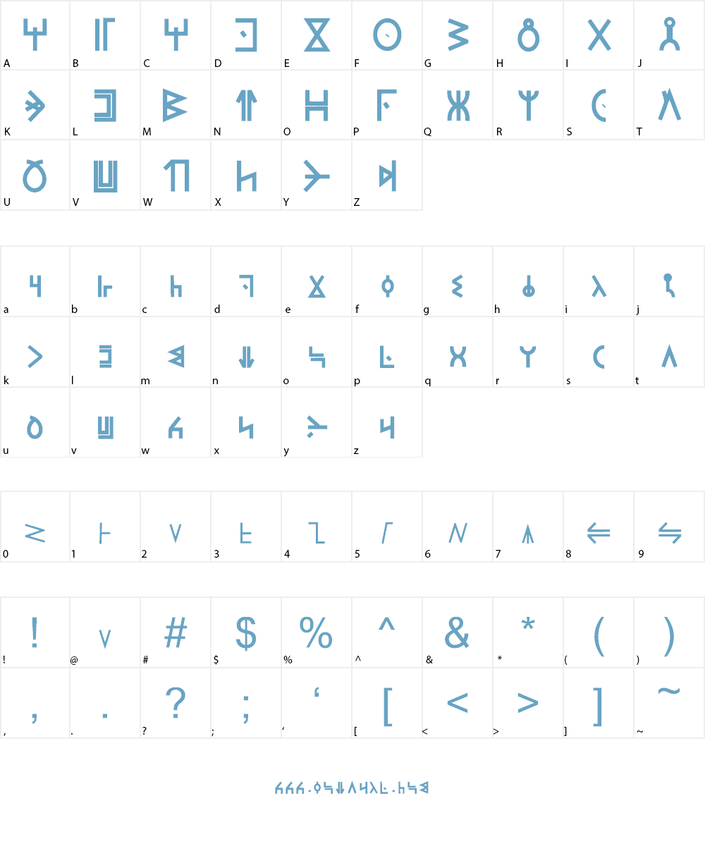 Modern Wakandan Font Character