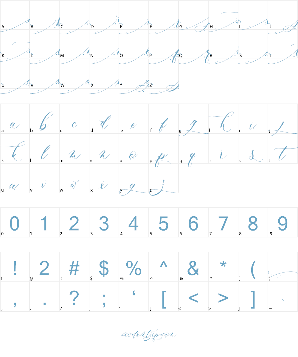 Inkland Font Character