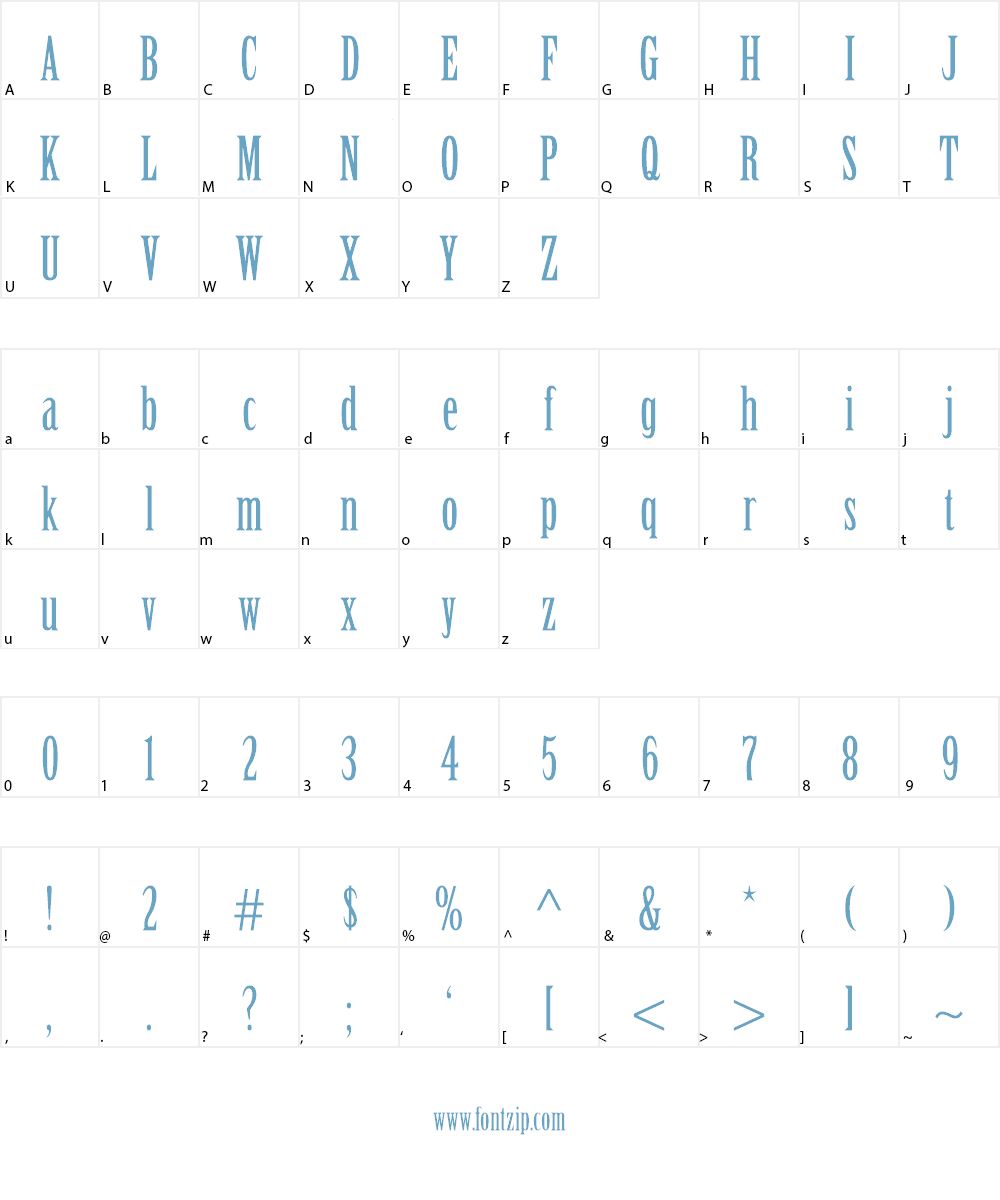 CheGuevara Text Serif Font Character