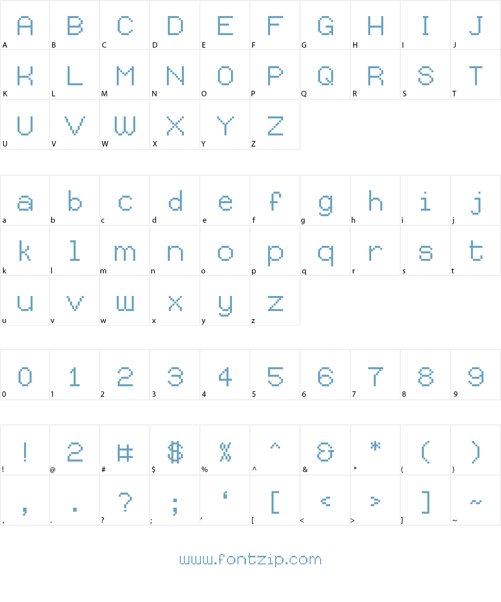 CHMC Pixel Font Character