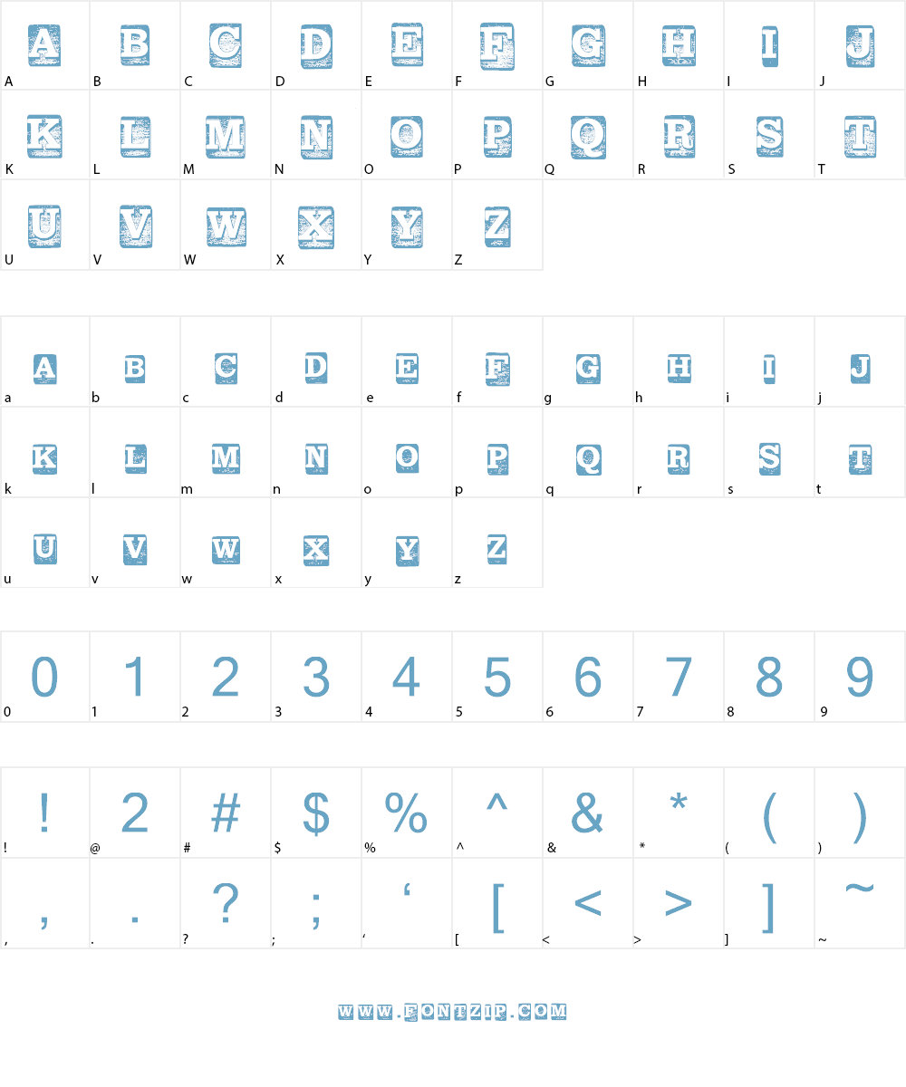 Blockletters Font Character