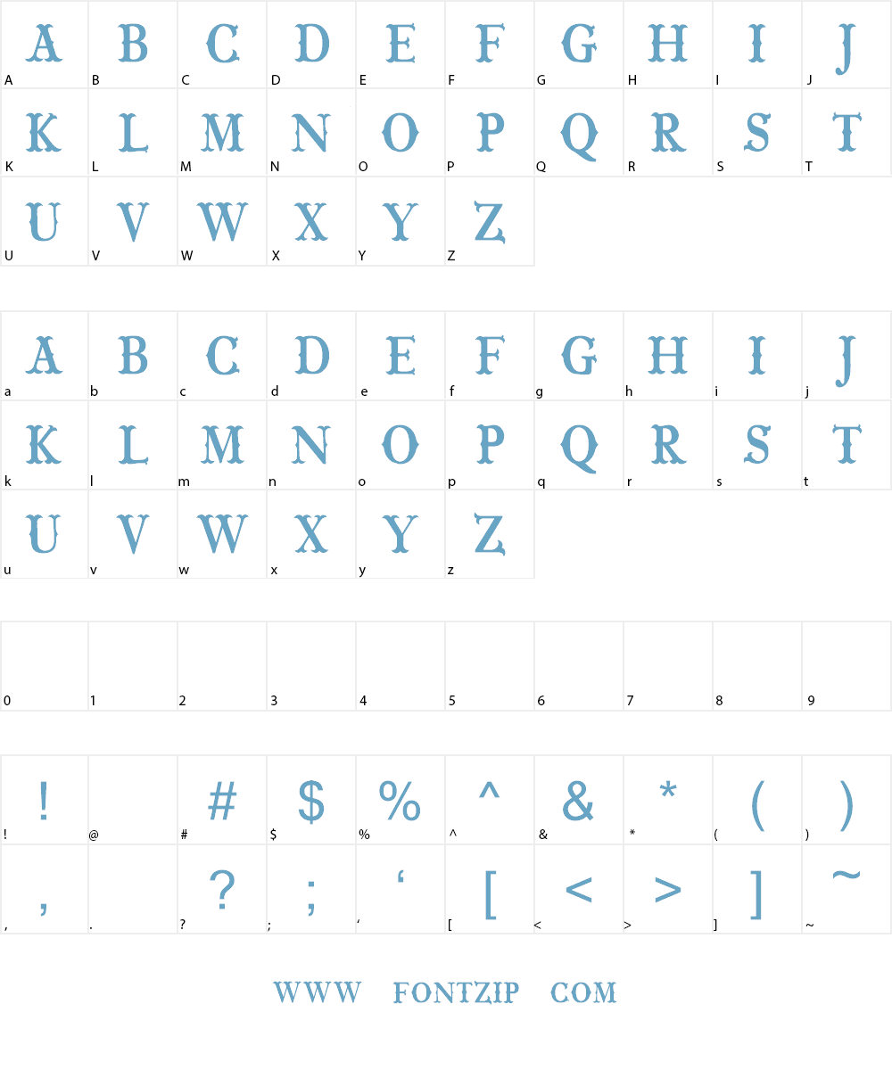 CF Wild West PERSONAL Font Character