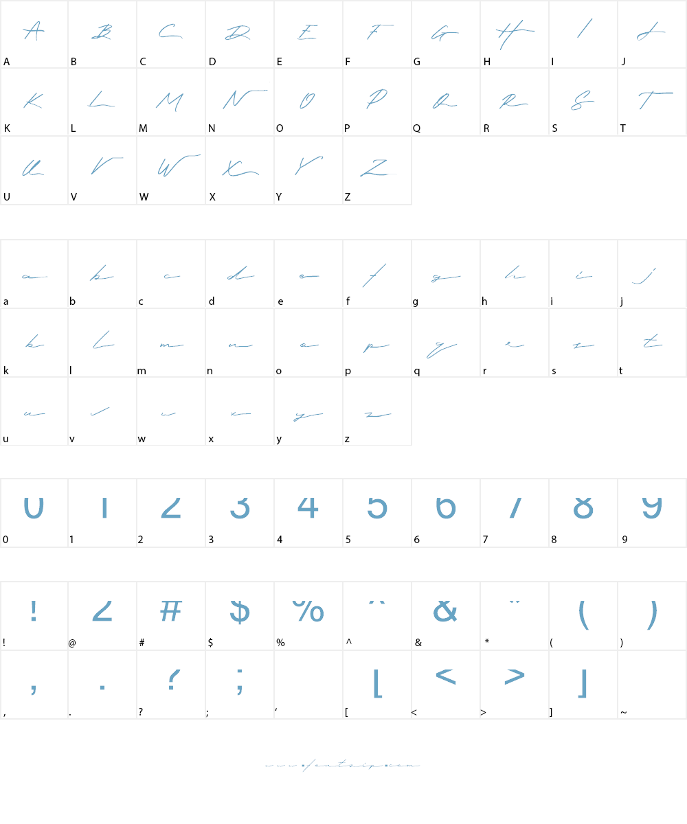 Royalia Font Character