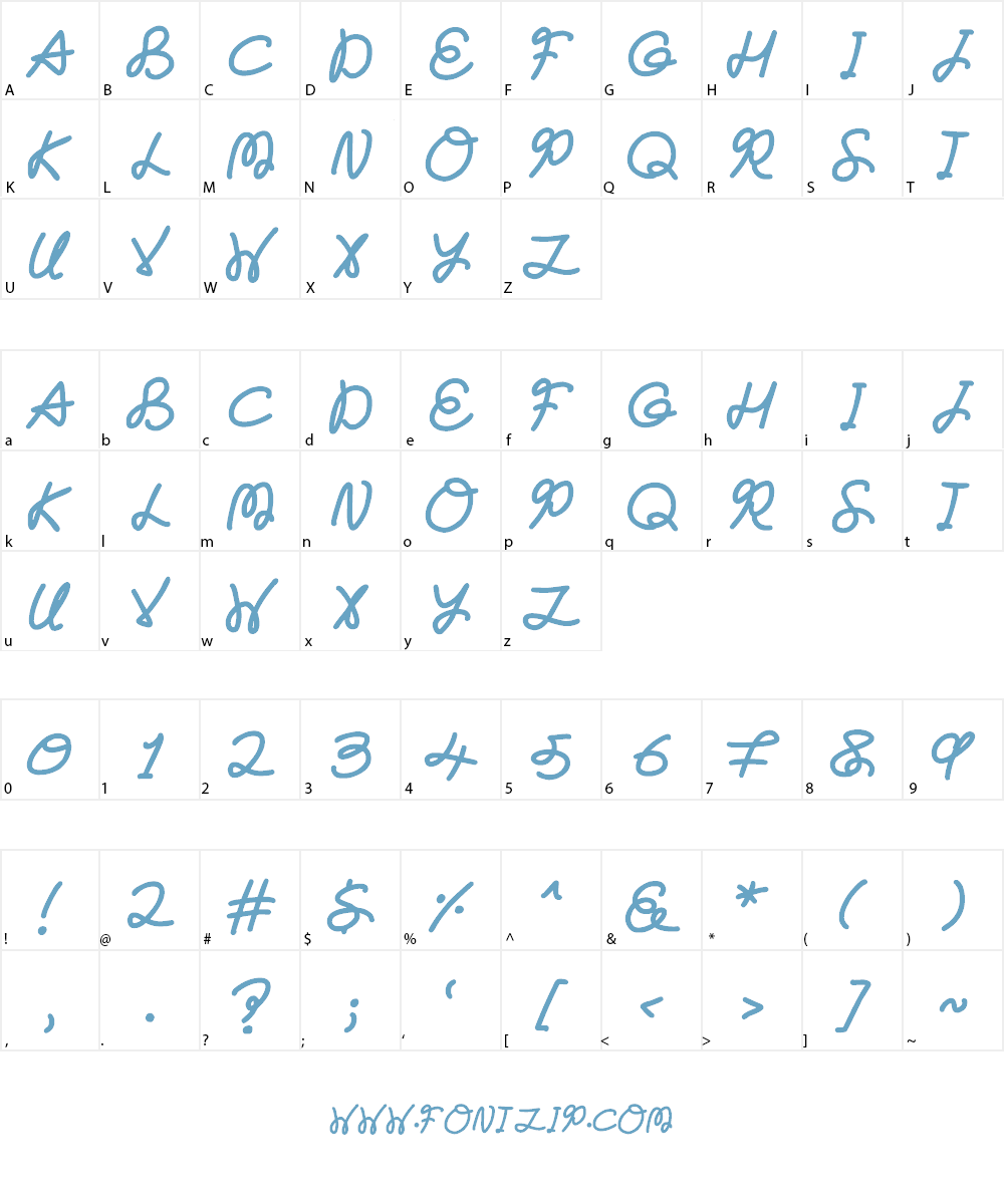 Forever Font Character