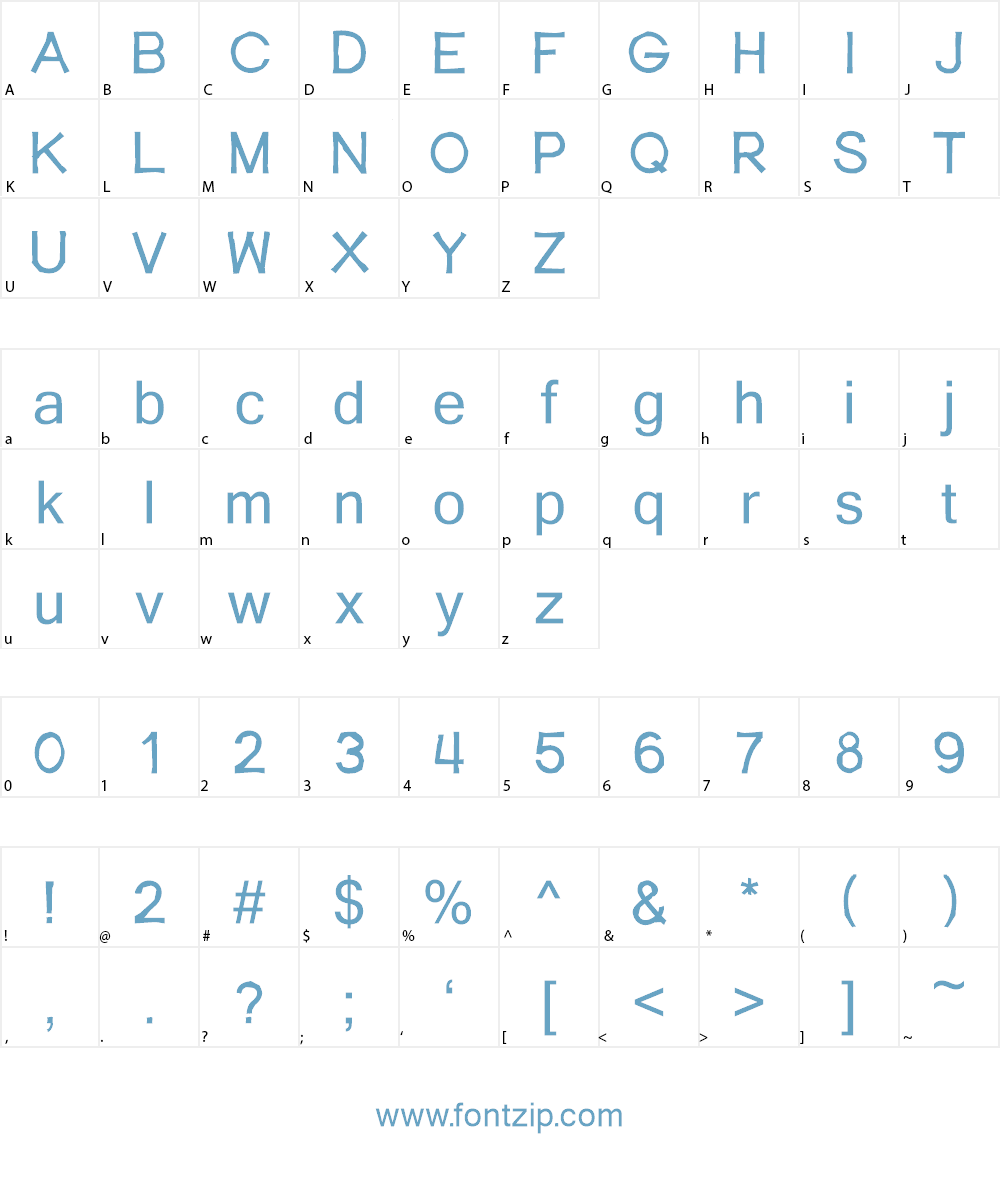 Acheron Free Font Character