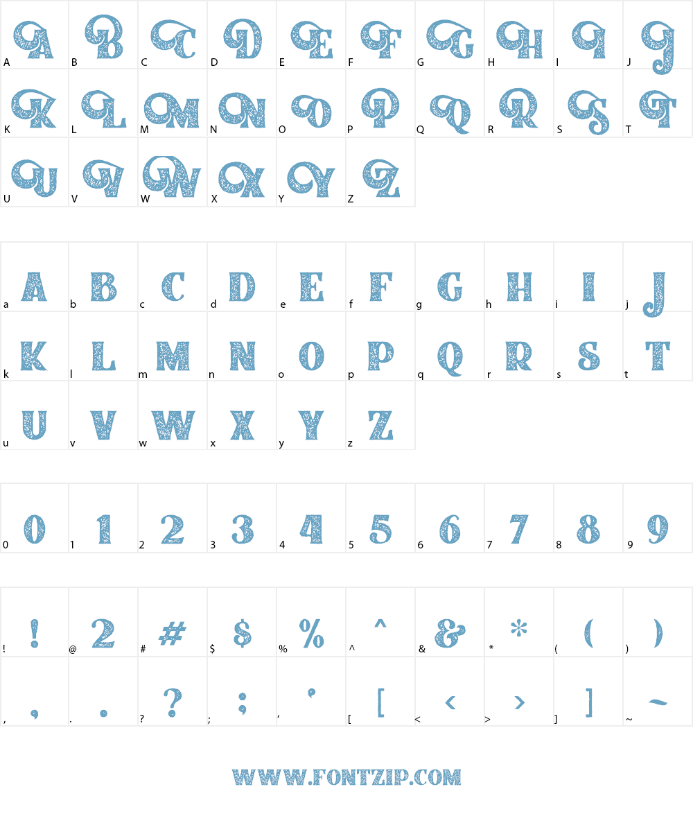 Braton Composer Stamp Rough Font Character