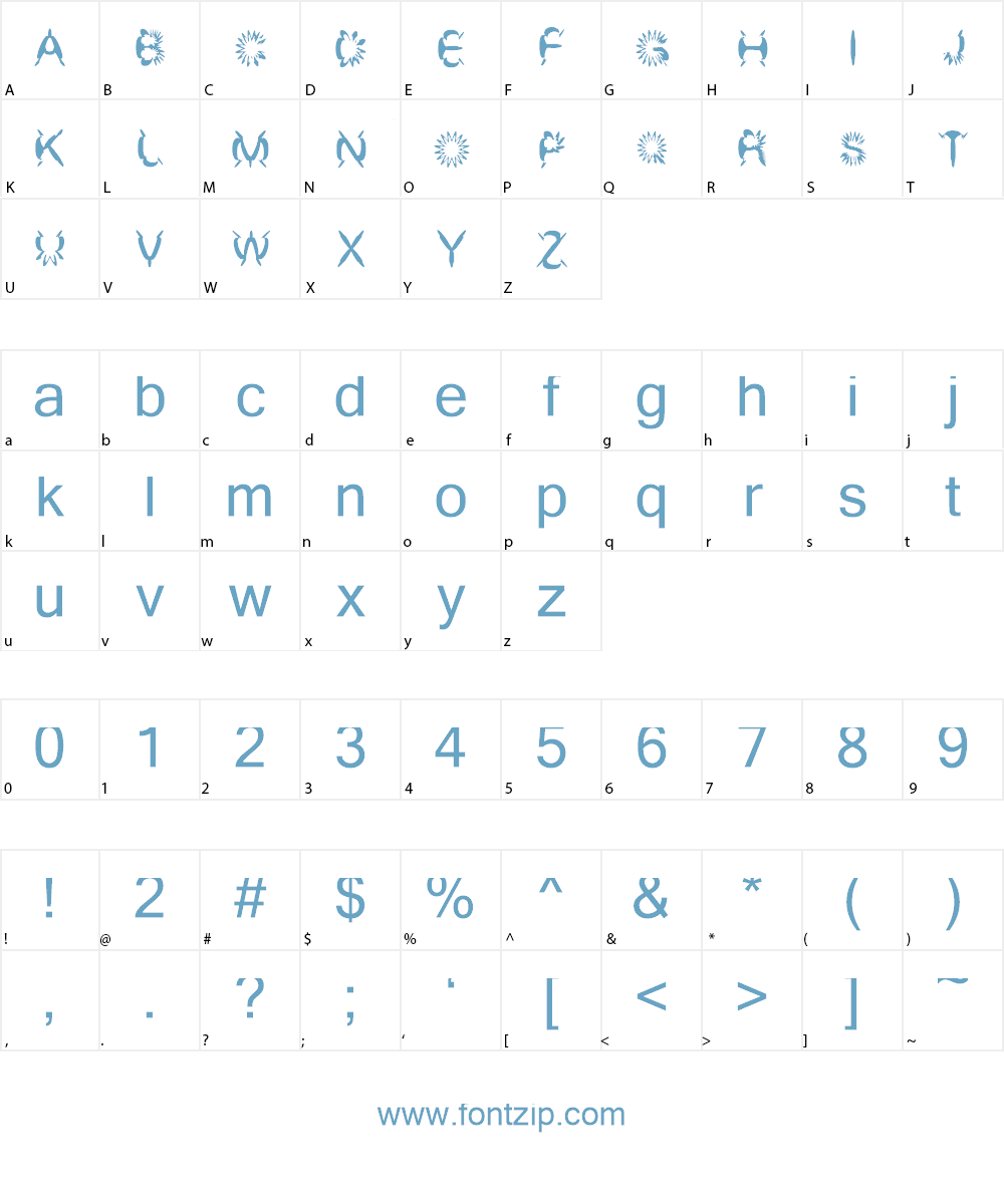 Alien Zoo Demo Font Character