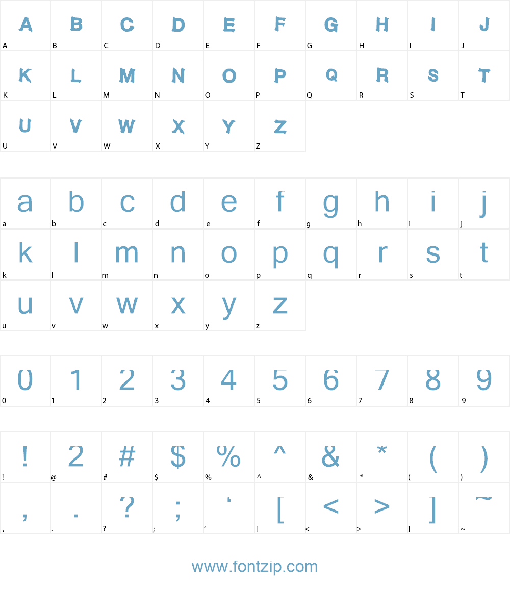Bad Ice Cream Demo Font Character