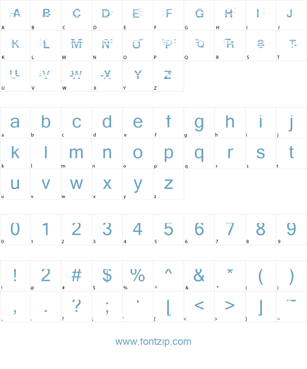 Bams Glitch V2 Demo Font Character