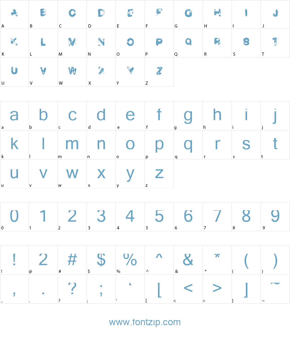 Dirtyboy Demo Font Character