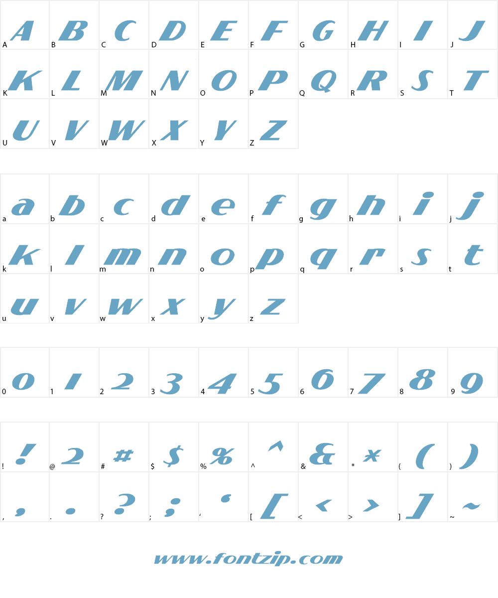 Flighter PERSONAL USE ONLY Font Character