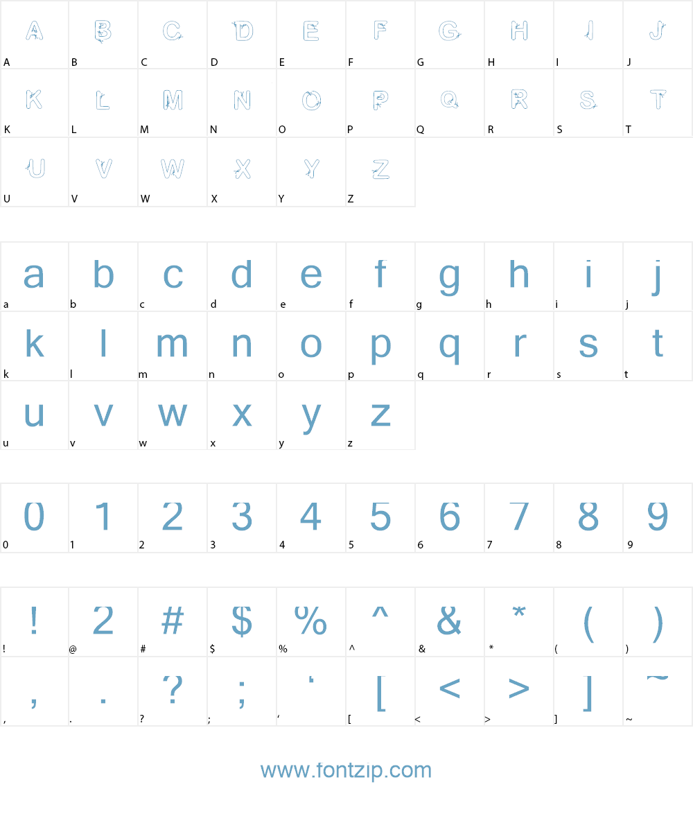 Scizzors Demo Font Character