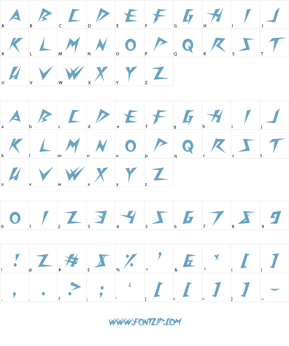 Onslaughter Font Character