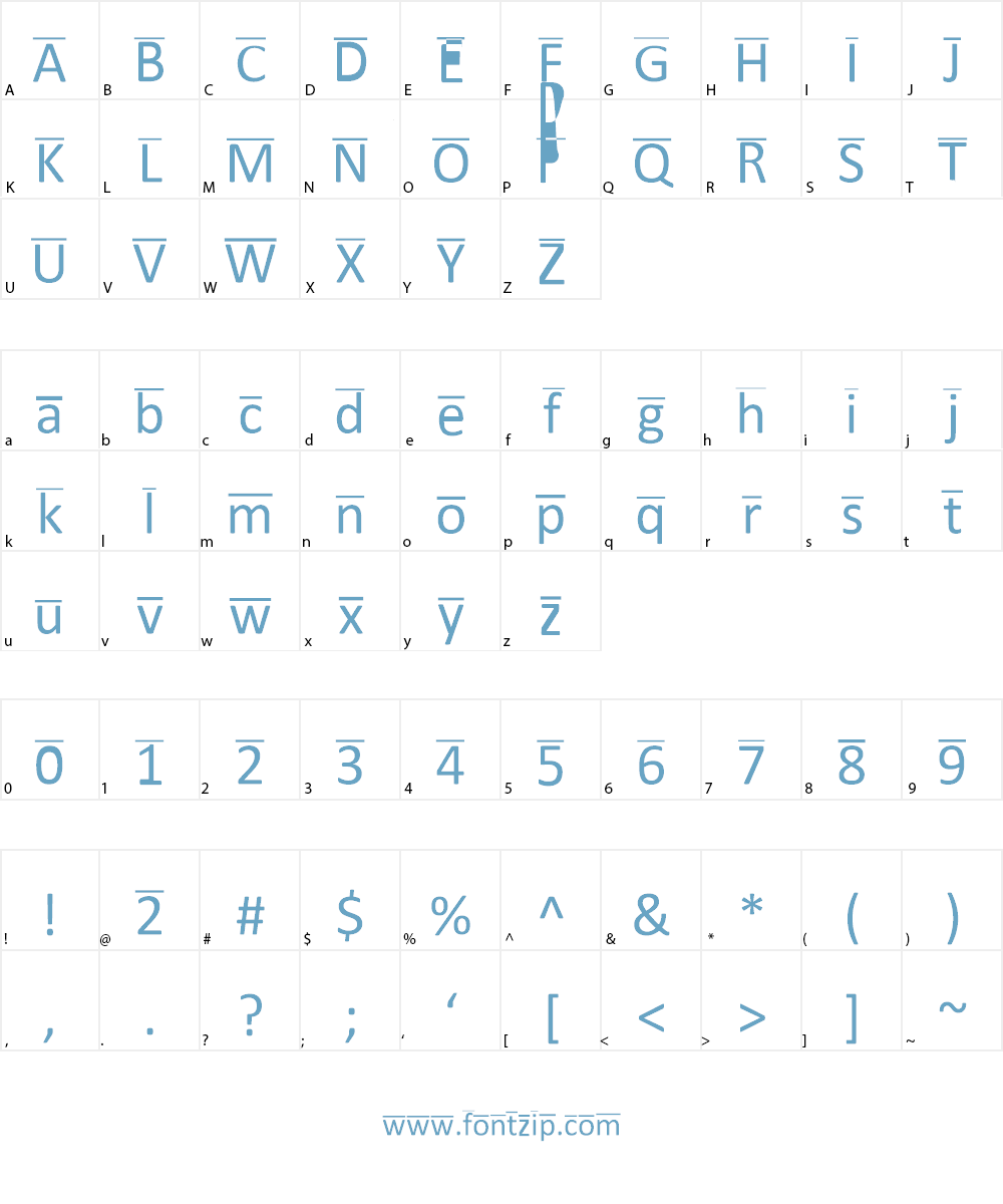 Calibre Font Character