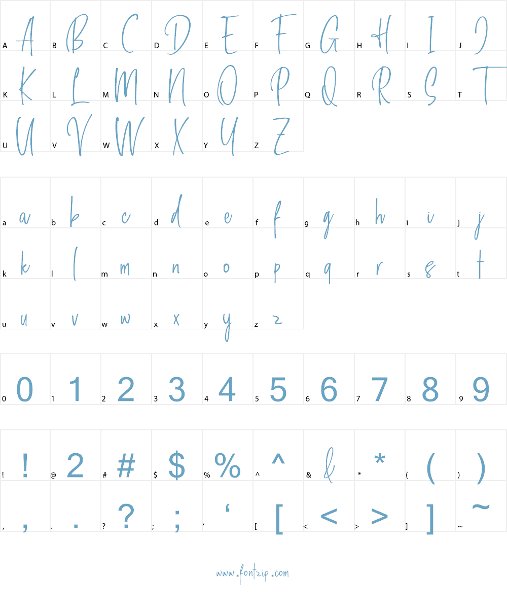 Breakfast And Chill DEMO Font Character