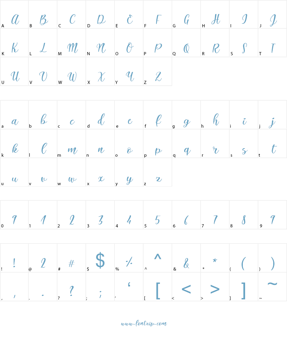 Italian Breakfast Font Character