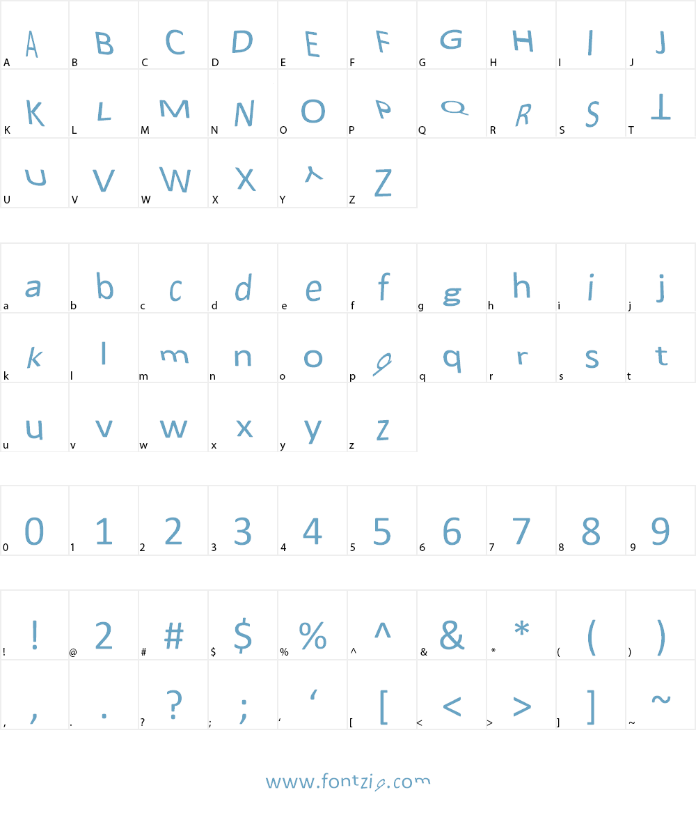 Caliburn Font Character