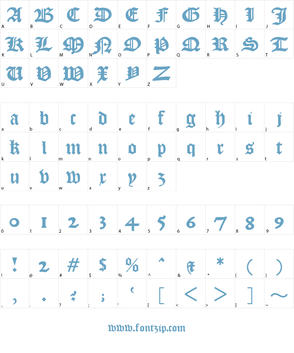KJV1611 Font Character