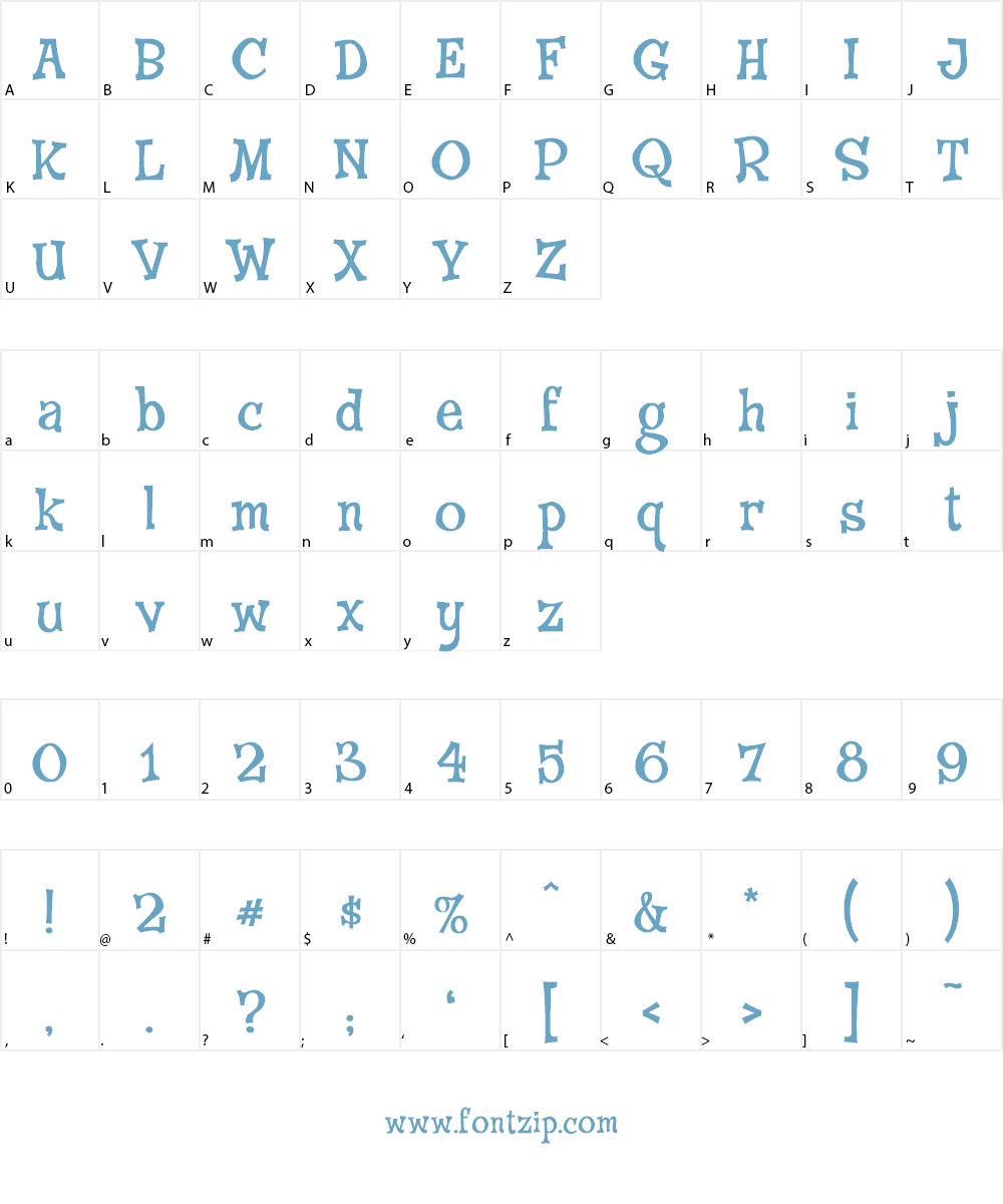 CheGuevara Wacky Medium Font Character