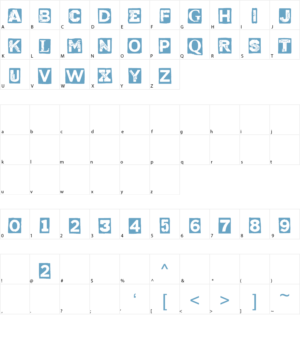 CF Punk vs Cyborg PERSONAL USE Font Character